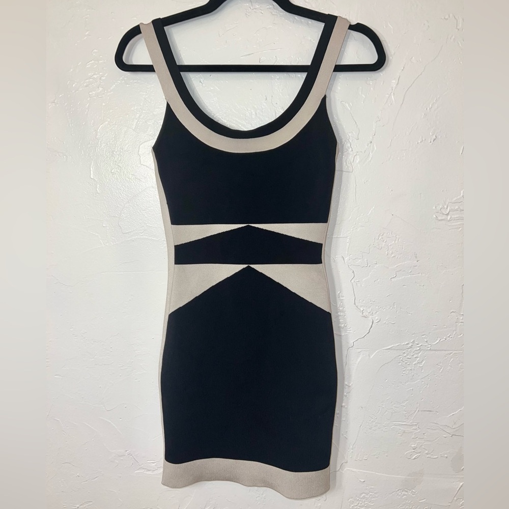 Guess Marciano Bodycon Bandage ColorBlock Mini Dress